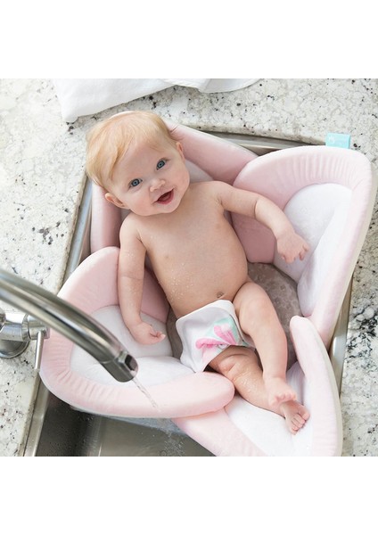 Blooming Bath Lotus Bebek Banyo Matı Pembe/Beyaz/Gri