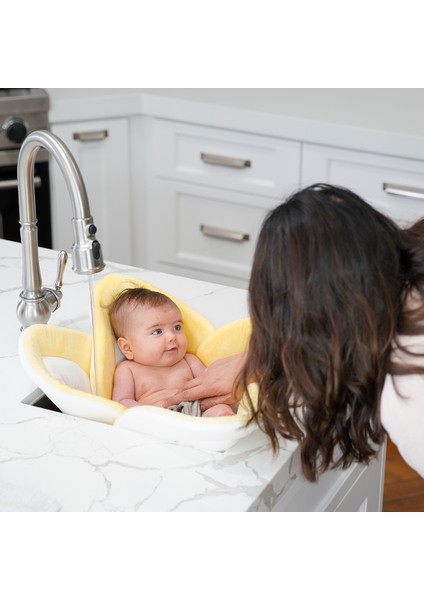 Blooming Bath Lotus Bebek Banyo Matı Beyaz/Kahverengi fırsatları