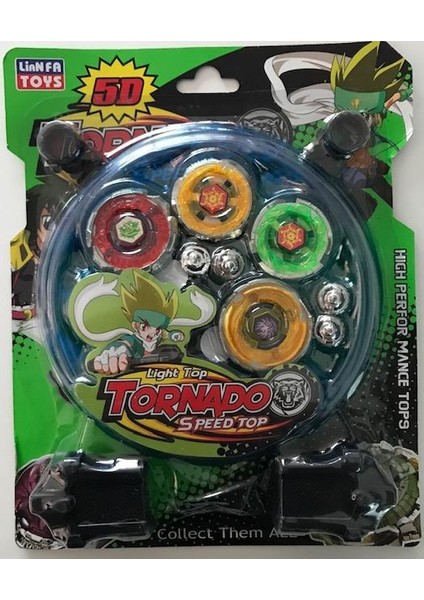 Beyblade Metal Fushion Tornado Clash 5d Arenalı 4'lü  Oyuncak Seti