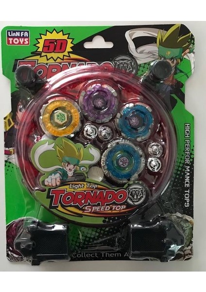 Beyblade Metal Fushion Tornado Clash 5d Arenalı 4 'lü  Oyuncak Seti