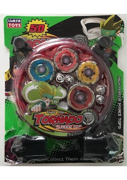 Beyblade Metal Fushion Tornado Clash 5d Arenalı 4 'lü  Oyuncak Seti