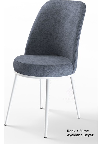 Concept Dexa Serisi Metal Ayaklı 1.sınıf Sandalye / 6 Adet Sandalye/ Beyaz Ayaklı