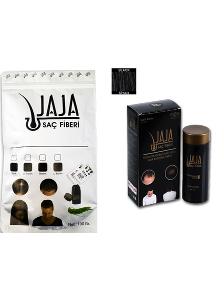 50 gr Siyah Topik + Jaja 100 gr Siyah Dolum Poşeti Set Saç Tozu