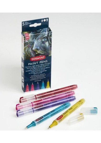 : Graphik Line Painter : Renkli Çizim Kalem Seti : 5 Renk : No 3