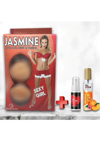 Jasmine 3 Işlevli Titreşimli Realistik Şişme Bebek Manken Kadın +