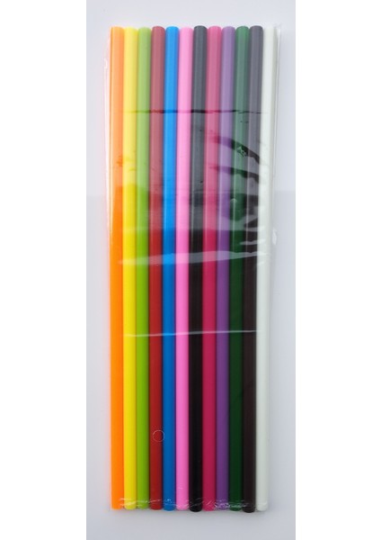 Ince Silikon Çubuk Sıcak Silikon Tabanca Mumu Renkli Silikon Mumu 10 Adet