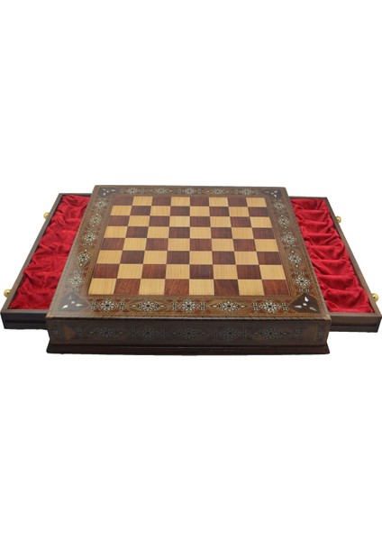 Gifthome Metal Satranç Takımı/seti;battal,yunan,antik,sedefli,ceviz ,çekm. Satranç Tahtası indirimleri
