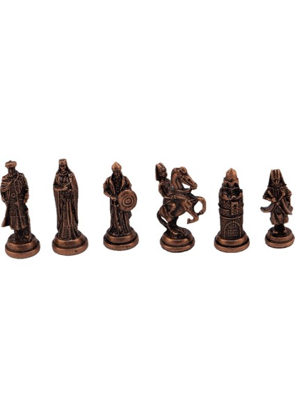 Gifthome Metal Satranç Takımı/seti;battal,osmanlı&bizans,antik, Kat.sedef Desenli Satranç Tahtası indirimleri