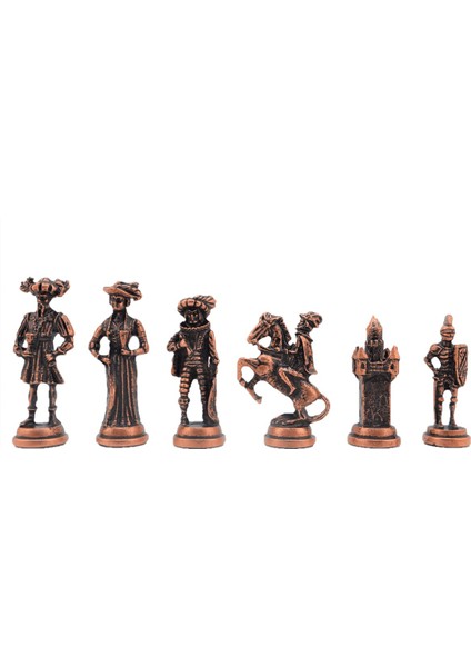 Gifthome, Metal Satranç Takımı / Seti; Battal,ispanyol,antik, Kat.mermer Desenli Satranç Tahtası indirimleri