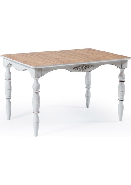 Rustik Beyaz Eskitme Masa