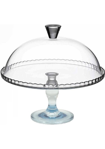 95200 Ayaklı Patısserie - Kek Kurabiye Fanusu Turkuz Ayaklı