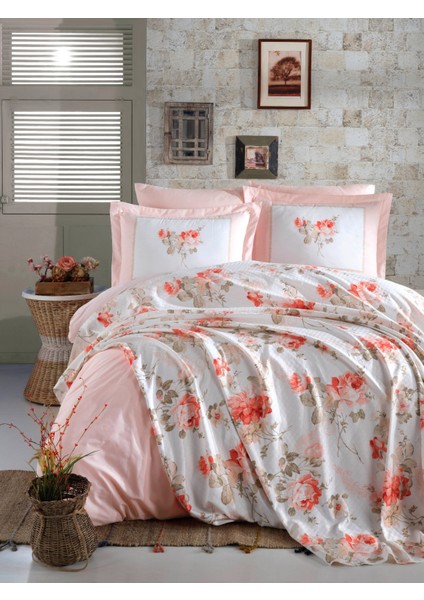 Jardin Çift Kişilik Oda Kokulu Pike Takımı - Kırmızı