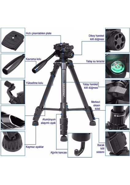 VCT-668 Tripod Hidrolik Kafa