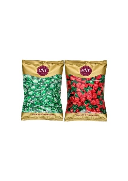 Mentollü Okaliptus Şeker ve Çilekli Şeker 2 Li Set 2 kg