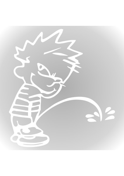 Yaramaz Işeyen Çocuk Depo Kapağı Sticker