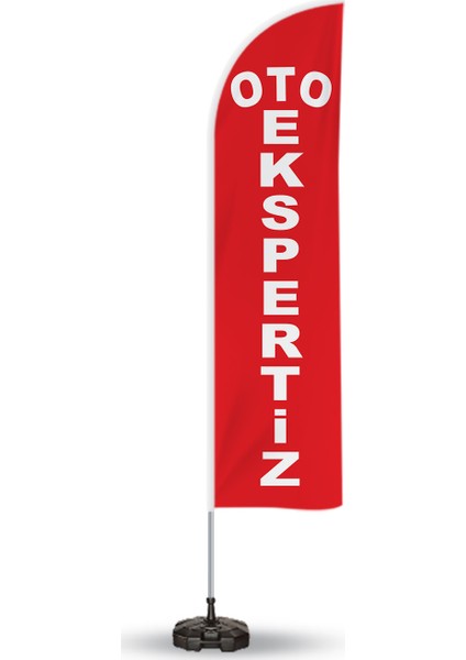Oto Expertix Yönlendirme Tanıtım ve Reklam Yelken Bayragı Kırmızı