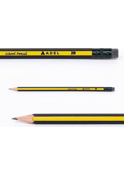 Blackline School Kurşun Kalem Silgili 2B Tekli