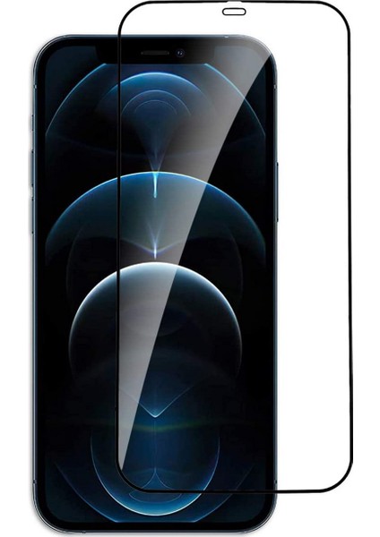 Apple iPhone 12 Mini Tam Kaplayan Tamperli Cam Ekran Koruyucu Curved Kırılmaz Kenar