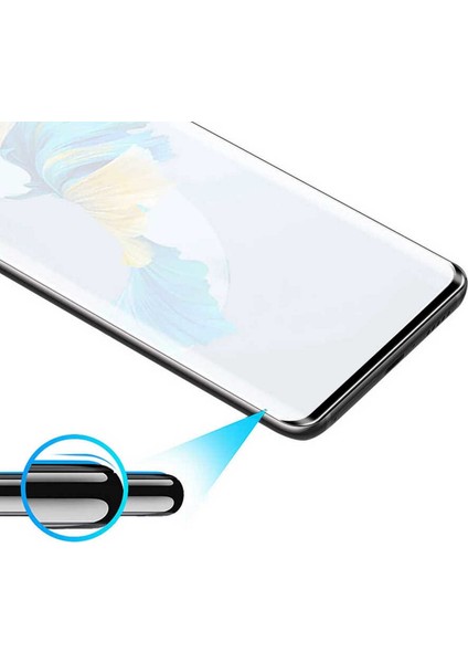 Huawei Mate 40 Pro Cam Ekran Koruyucu Tam Kaplayan Süper Jelatin Pet Siyah