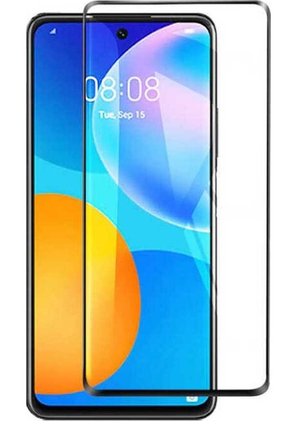 Huawei P Smart 2021 Tam Kaplayan Tamperli Cam Ekran Koruyucu Curved Kırılmaz Kenar