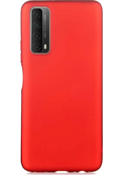 Case 4U Huawei P Smart 2021 Kılıf Klasik Mat Renkli Yumuşak Premier Silikon Kırmızı