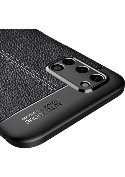 Oppo A52 Kılıf Rugan Armor Deri Görünümlü Yüksek Kalite Silikon Niss Kırmızı