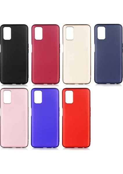 Oppo A52 Kılıf Klasik Mat Renkli Yumuşak Premier Silikon Koyu Mor