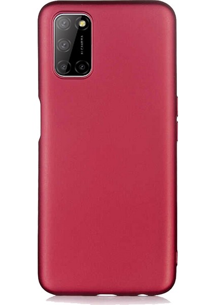 Oppo A52 Kılıf Klasik Mat Renkli Yumuşak Premier Silikon Koyu Mor