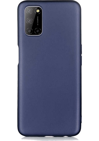 Oppo A52 Kılıf Klasik Mat Renkli Yumuşak Premier Silikon Lacivert