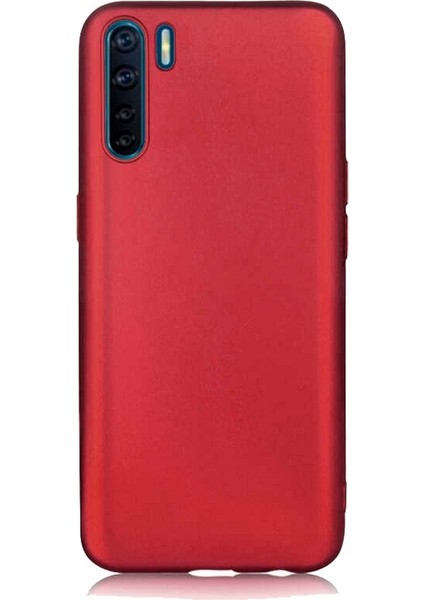 Oppo A91 Kılıf Klasik Mat Renkli Yumuşak Premier Silikon Koyu Mor