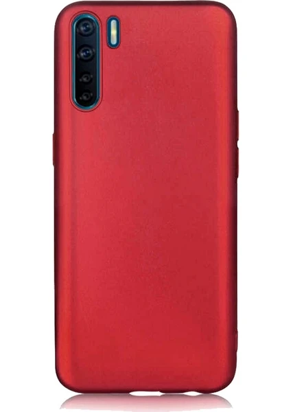 Case 4U Oppo A91 Kılıf Klasik Mat Renkli Yumuşak Premier Silikon Koyu Mor