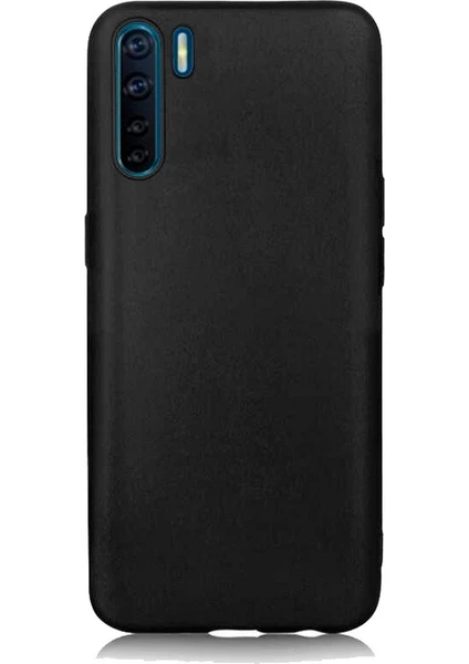 Case 4U Oppo A91 Kılıf Klasik Mat Renkli Yumuşak Premier Silikon Siyah