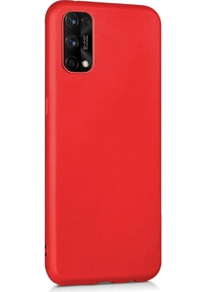 Case 4U Oppo Realme 7 Pro Kılıf Klasik Mat Renkli Yumuşak Premier Silikon Kırmızı