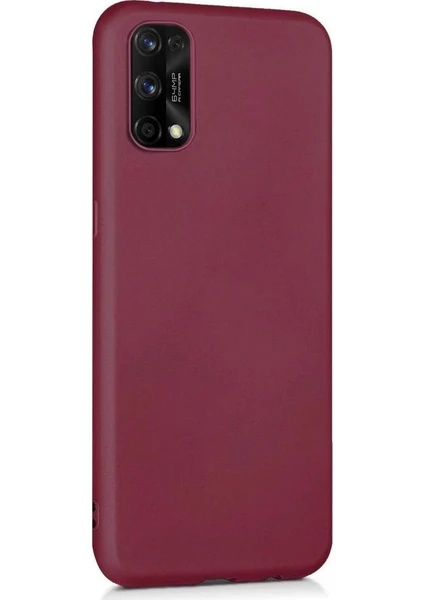 Case 4U Oppo Realme 7 Pro Kılıf Klasik Mat Renkli Yumuşak Premier Silikon Koyu Mor