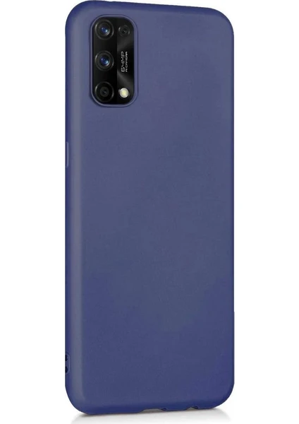 Case 4U Oppo Realme 7 Pro Kılıf Klasik Mat Renkli Yumuşak Premier Silikon Lacivert