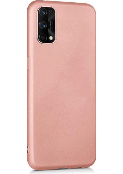 Case 4U Oppo Realme 7 Pro Kılıf Klasik Mat Renkli Yumuşak Premier Silikon Rose Gold