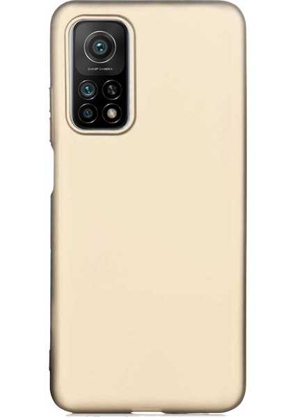 Xiaomi Mi 10T Kılıf Klasik Mat Renkli Yumuşak Premier Silikon Altın