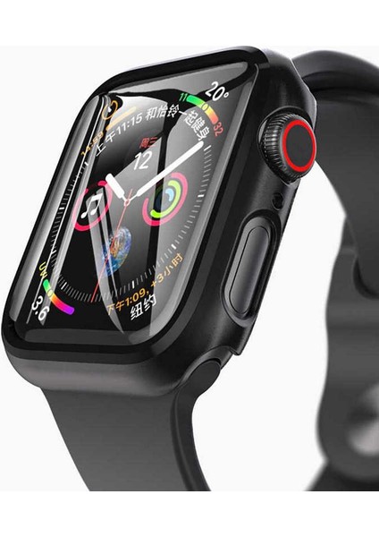 Apple Watch Uyumlu Series 4/5 44mm 360 Derece Full Koruma Siyah