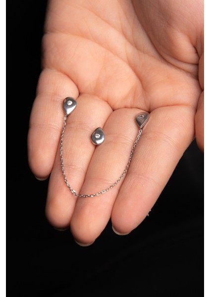 Sarkaç Modeli Damla Motifli Kombin Rose Altın Kaplama Gümüş Küpe 925 Ayar fırsatları