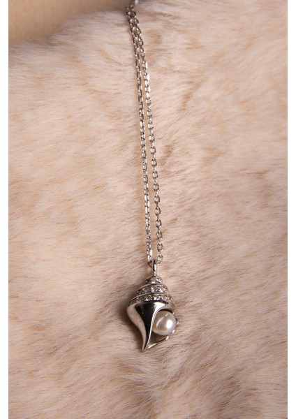 Deniz Kabuklu Rose Altın Kaplama Kadın Gümüş Kolye 925 Ayar fiyatları