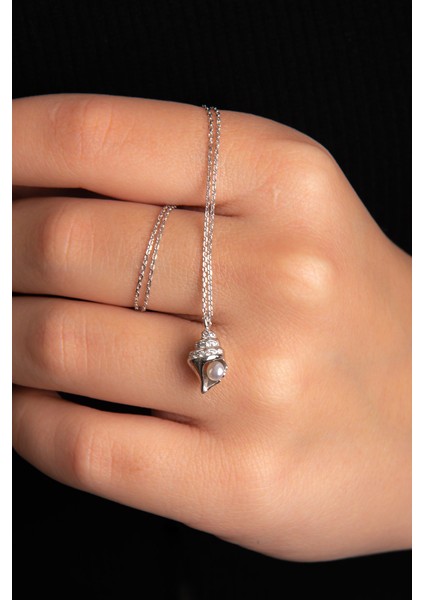 Deniz Kabuklu Rose Altın Kaplama Kadın Gümüş Kolye 925 Ayar fırsatları