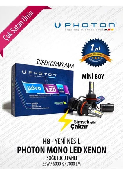 Mono H8 LED Xenon - Volkswagen Passat B6-B7 Sis Far