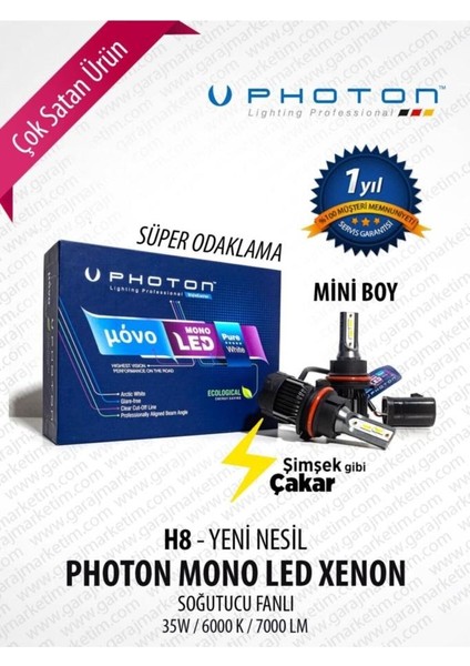 Mono H8 LED Xenon - Chevrolet Cruze Sis Far