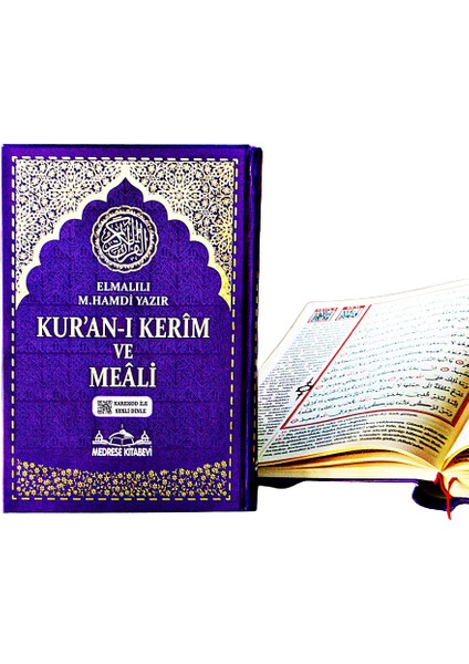 Medrese Kitapevi Orta Boy Mealli Mor Renk Kuranı Kerim