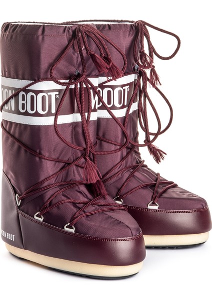 Moon Boots Nylon Burgundy Kadın Kar Botu 2MONK2016013