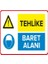 - Tehlike - Baret Alanı Levhası - Dekote Malzeme 25X35Cm 1