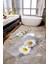 3 Boyutlu Papatya Desenli 2'li Banyo Paspas Takımı MKTPP-2033 60 x 100 cm 50 x 60 cm 1