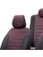 Nissan Skystar 1998-2010 Özel Üretim Koltuk Kılıfı Milano Design Bordo - Siyah 4