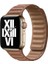 Apple Watch Uyumlu 6 40 mm Kordon Deri Mıknatıslı Gizli Mıknatıslı Kahverengi 2