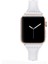 Apple Watch Uyumlu 6 44 mm Kordon Deri Kordon Renkli Ince Tam Kordon 28 Beyaz 4